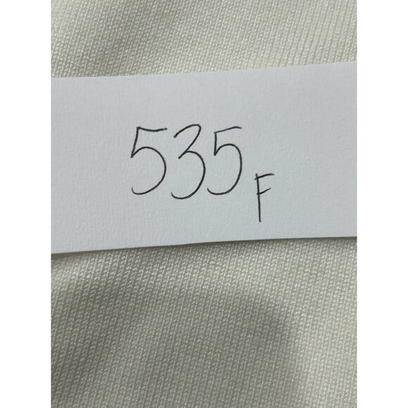 Allison Brittney White Short Sleeve Knit Dress Rhinestone Pearl Embellished Neck - Picture 8 of 8